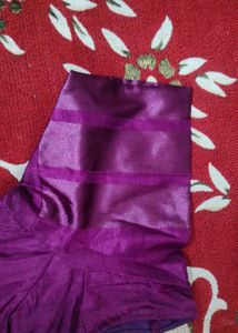 Magenta /Purple Saree with stitched blouse