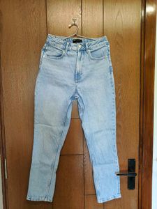 ASOS DESIGN High-Waisted Light Wash Jeans
