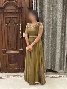 Stunning hand Embroidered Ethnic Gown