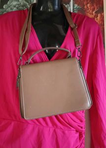 Stylish Taupe Crossbody Bag