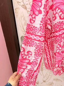 Vero Moda Pink &amp; White Printed Button-Up S