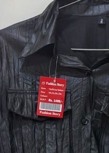 Chic Black Faux Leather Jacket