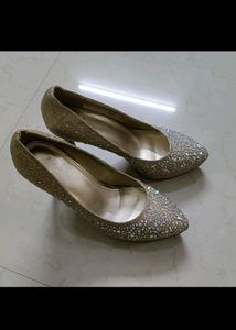 Rhinestones glitter heels