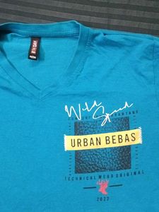 Men's Blue Graphic T-Shirt