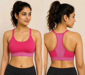 Women's Pink Sports Bra – Padded – Good Condition