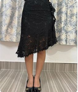 Elegant Black Lace Skirt