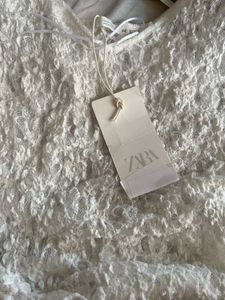 Zara celebs style White Lace Bodysuit