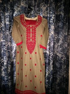 Almost New Tailor Made Pure Cotton With Salwar Dup