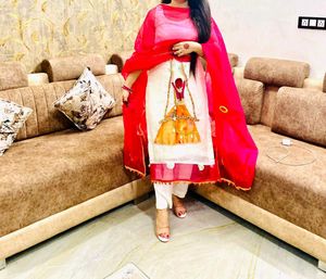 organza Kurta Set without dupta