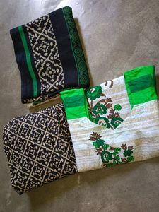 Beautiful Cotton Kurta With Churidar And Dupatta