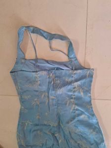 Beautiful Blue Floral Print Dress