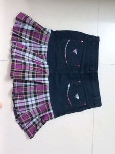 Price Drop Brand New Denim Skirt With Frill
