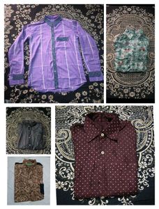 5 Men's Long Sleeve Shirts Bundle