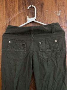 Olive Green Cargo Capris Y2K