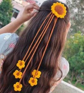 Crochet Flower Hair Accessory