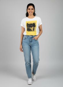SALE - Graphic Print White T-Shirt