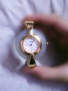 Elegant Gold Jade Bangle Watch