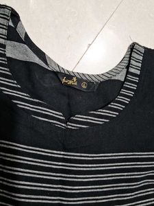 Chic Striped Black Dress