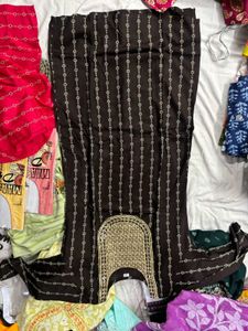 Elegant Black Kurta with Gold Embroidery