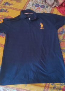 Solid Blue Polo T-Shirt