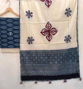 3 Piece Set Ajrakh Dress Material