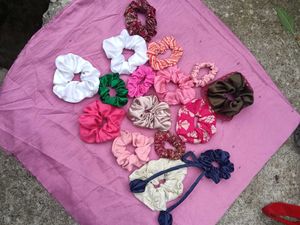 Assorted Satin Scrunchies(Set of 17)