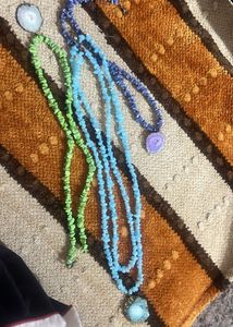 Green Stone Chip Necklace