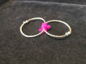 Silver Anklets Or Bangles - Pair For Kid's