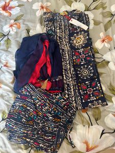 Beautiful embroiderd kurta with pants and dupatta