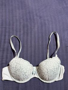 Light Blue Lace Padded Bra