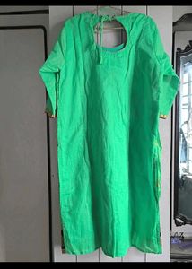 Green Kurta with Gold Embroidery