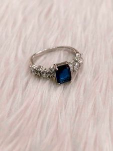 Elegant Blue Stone Ring 925 silver