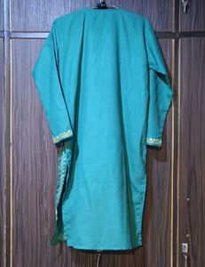 Embroidered Teal Kurta
