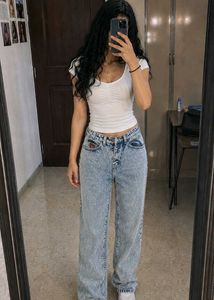 Urbanic Y2K Vintage Toned Acid Wash Jeans