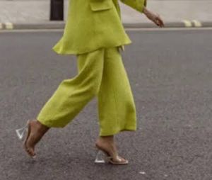 Zara Chic Lime Green Pants (label missing)