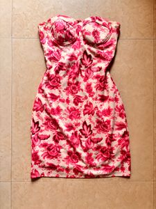 floral mini bodycon dress