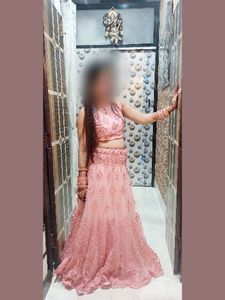 PINK HEAVY EMBROIDERED LEHENGA