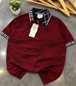 Burberry Men's Red Polo Shirt