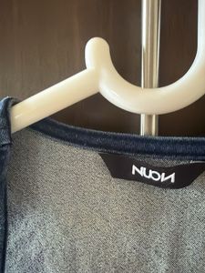 Blue Denim Square Neck Crop Top