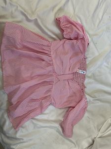 Chic Pink Striped Puff Sleeve Top