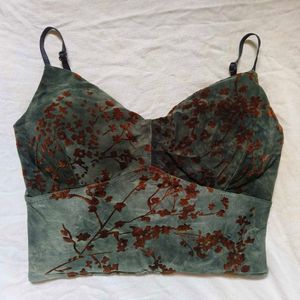 Chic Floral Print Crop Top