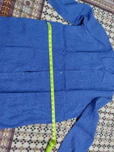 Men's Blue Dotted Casual Shirt