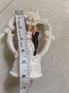 Wedding Couple Showpiece - Fibre- 6 inches long