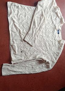 Cream Cable Knit Sweater