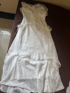 white ruffle dress