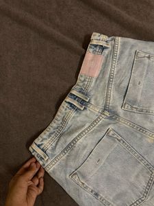 ZARA Light Wash Wide Leg Jeans