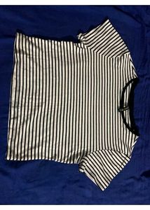 Colorful Striped Cropped 3 T-Shirt