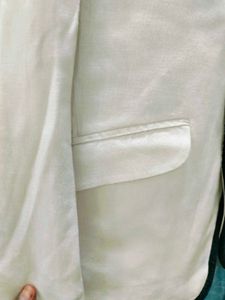 White Nehru Jacket with Black Trim