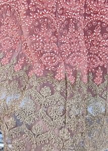 One Time Used Bridal Lehanga Peach Colour