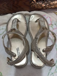 Michael Kors Gold Glitter Sandals